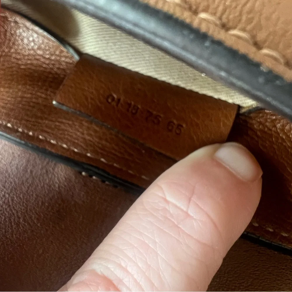 Chloe Faye Mini Backpack Tobacco Brown Suede Leather Gold Circle Hardware - Picture 11 of 15